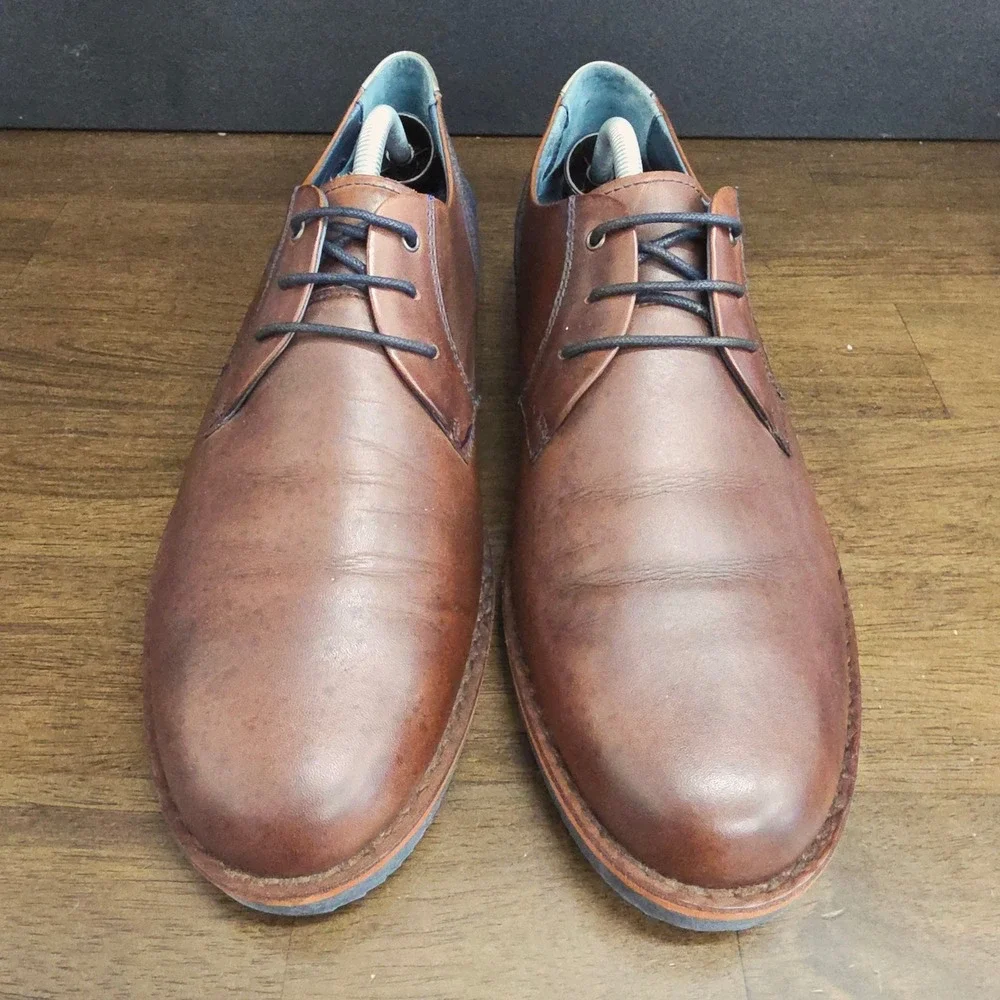 Pikolinos‎ Derby Shoes Mens 43 Brown Leather Suede Heel Made in Spain